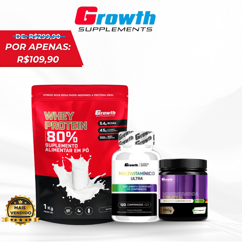 Whey Protein + multivitaminico + Creatina