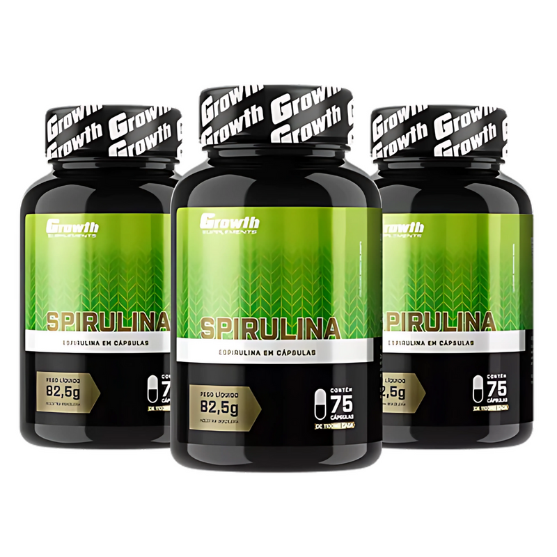 SPIRULINA (75 CÁPSULAS) - GROWTH SUPPLEMENTS