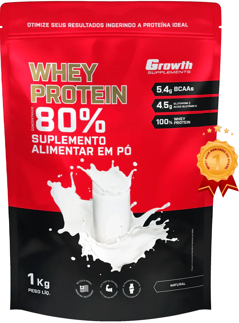 WHEY PROTEIN GROWTH. PROTEÍNA DO SORO DO LEITE PURA.