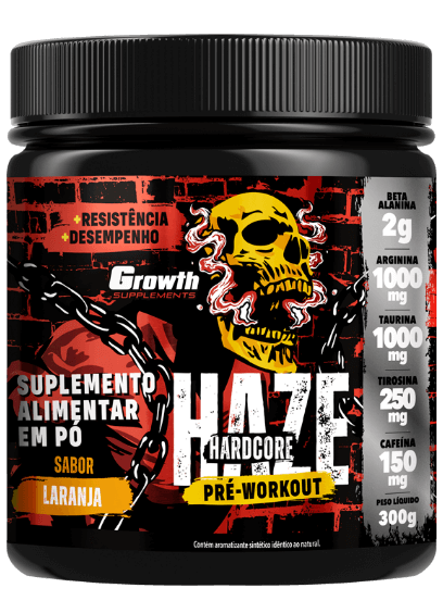 PRÉ-TREINO HAZE HARDCORE 300G - GROWTH SUPPLEMENTS